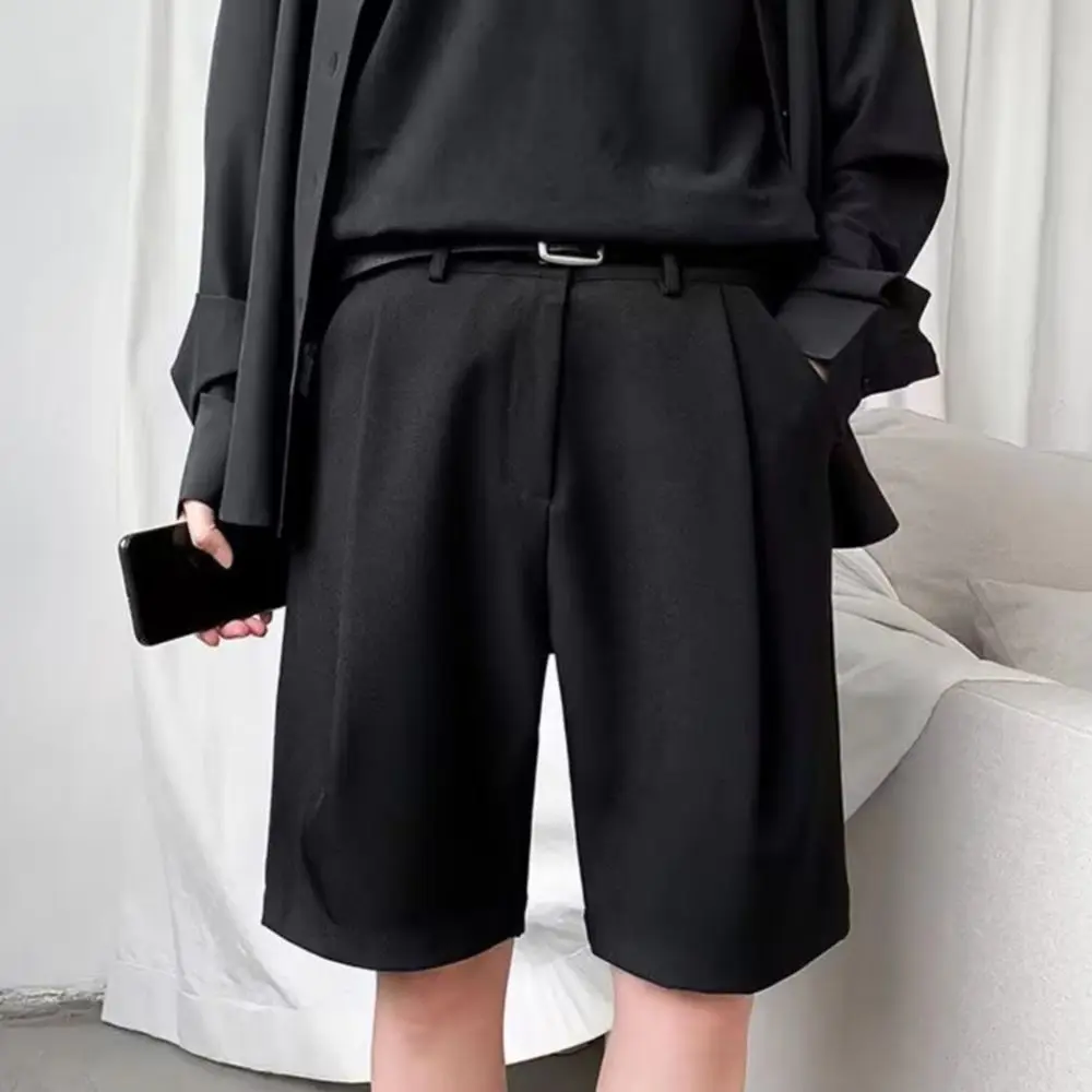 

Men suit Shorts Summer Thin Baggy Straight Ins Casual Trousers for Male Harajuku Simple Popular Clothing Men Athletic Shorts