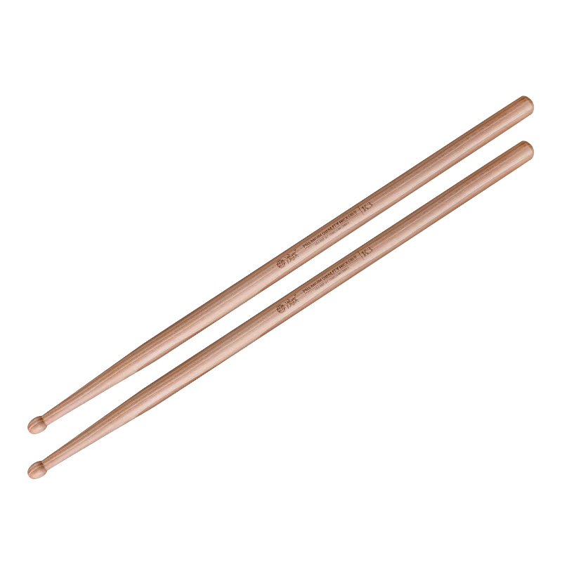 Hun Walnut Wood & Hickory Drumsticks for Drum Set K Series K3 Thicker Longer