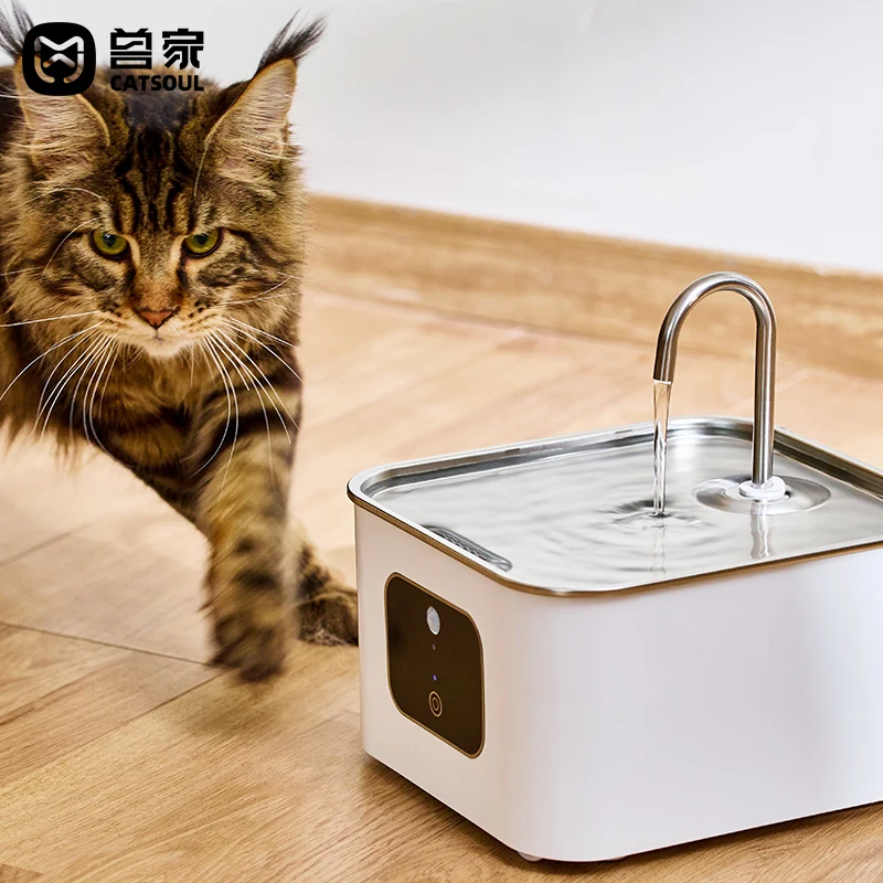 

Professional Antimicrobial Mute Smart Pet Water Dispenser Wireless Battery 4l Large Capacity Cat Drinking Fountain Stainless