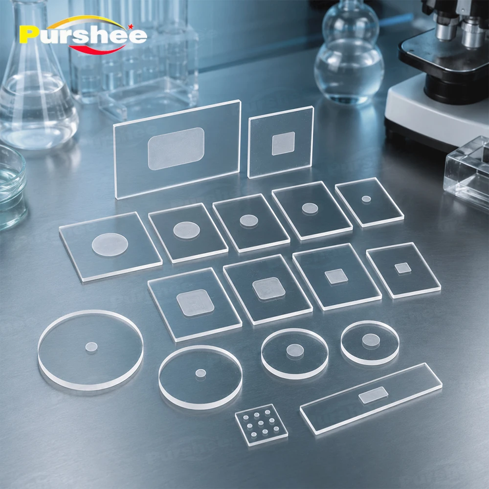 High Transmittance  Glass XRD Sample Slot Square Powder Sample Holder For X-ray Diffractometer Sample Cell Lab Test Consumables