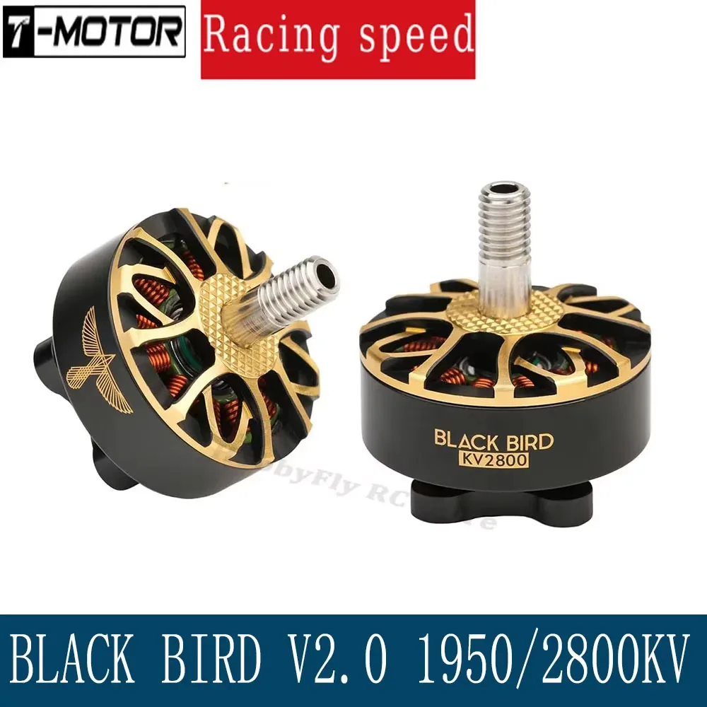 

T-Motor BLACK BIRD V2.0 Pilot Edition 1950KV/2800KV Brushless Motor - 3-6S for 5" FPV Racing RC Drones