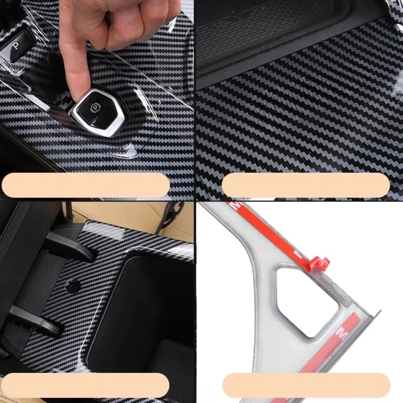 

For Geely Boyue L Atlas 2023 Central Control Water Cup Panel Frame Cover Gear Protection Car Interior Modification Accessories