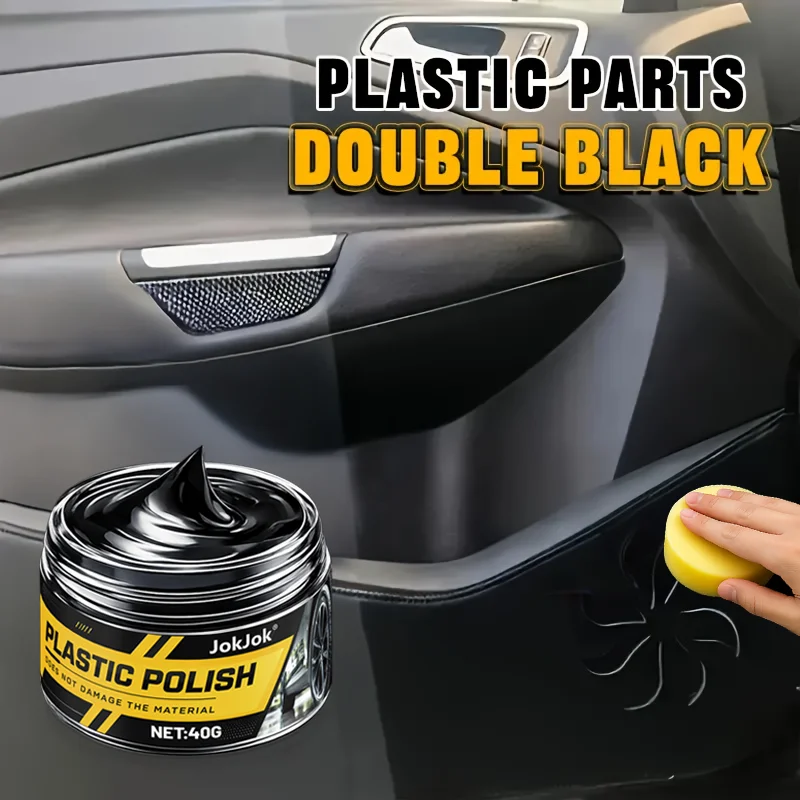 Automotive Plastic And Rubber Parts Repair Paste, Black Interior Repair Polishing Wax, Anti Cracking, Anti-aging Refurbishment