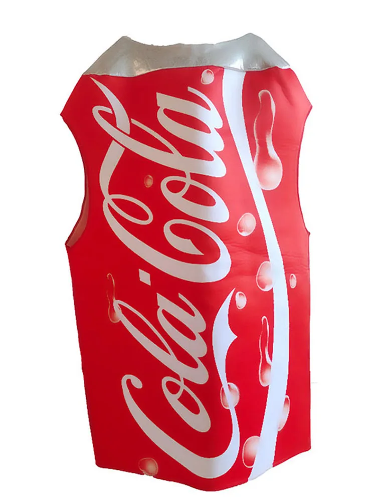 loween Funny Cartoon Coca-Cola Can Costume Props Performance Props Cartoon Doll Clothes Polyester Material Ladies Faion