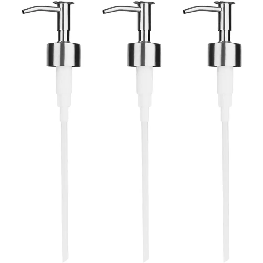 3Pcs Lotion Dispenser Pump Head Premium PP Stainless Steel Bottle Pump for Shampoo Hand Soap Shower Cream Easy Install Home