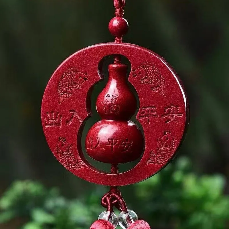 Gourd Pendant, Ornament, Symbolizing Good Fortune And Safety, Rearview Mirror Decoration, Interior Car Hanging Orna