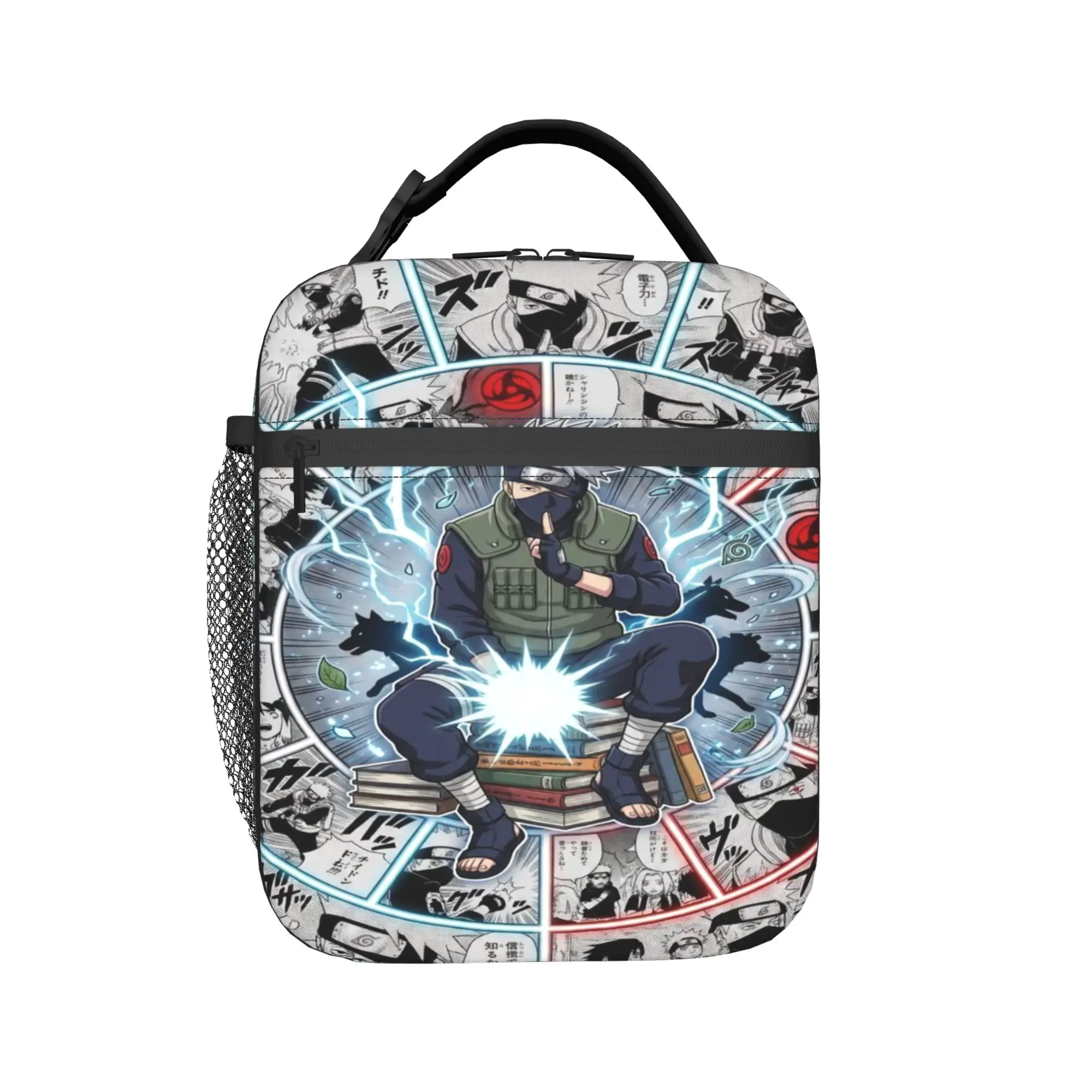 

Custom N Narutoes Uzumaki Insulated Lunch Bag for Outdoor Picnic Cartoon Portable Cooler Thermal Lunch Box Men Women