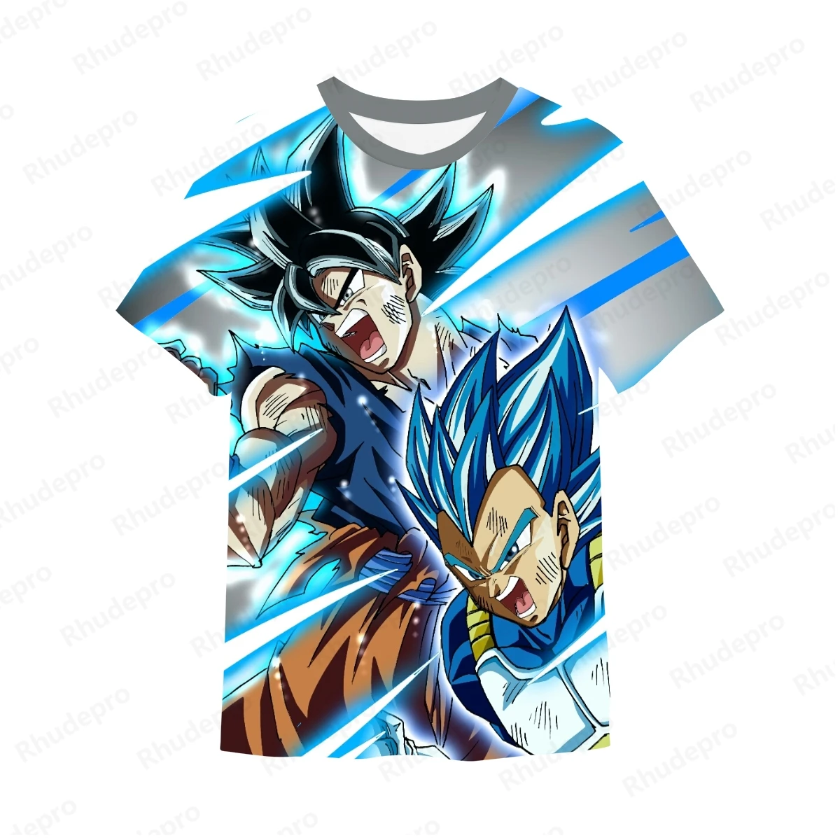 Camiseta de manga curta Goku masculina, Vegeta Tops, Dragon Ball Anime, camiseta do ginásio de verão, roupa para casal, camisetas engraçadas, 3D