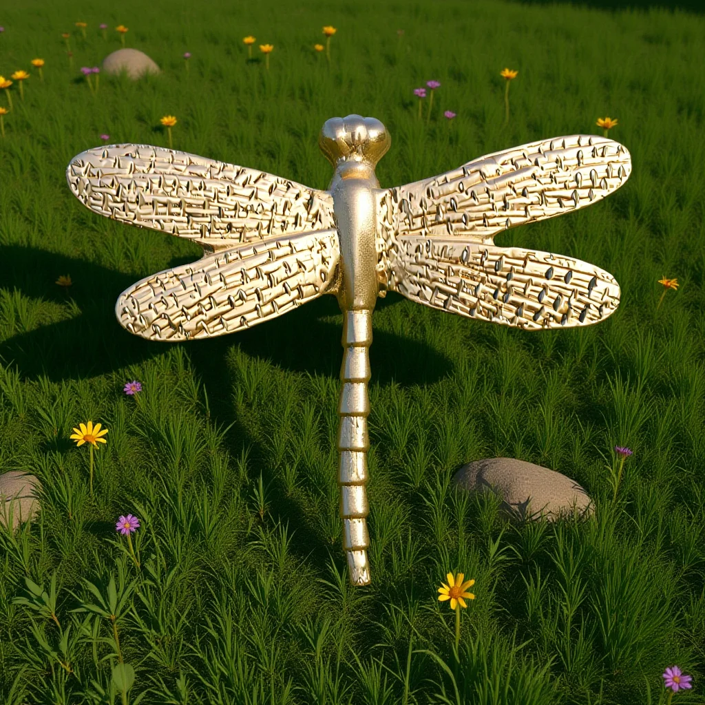 

1pc Household Brass Dragonfly Craft Decoration Cabinet Porch Decor Golden Stylish Elegant Home Office Gift Metal Wall Desktop