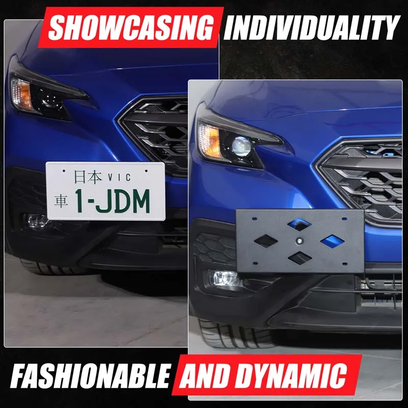 

Для Subaru WRX/19-2024 Forester 22+ передний номерной знак, боковая рамка переднего номерного знака прицепа, алюминиевый сплав (японская версия)