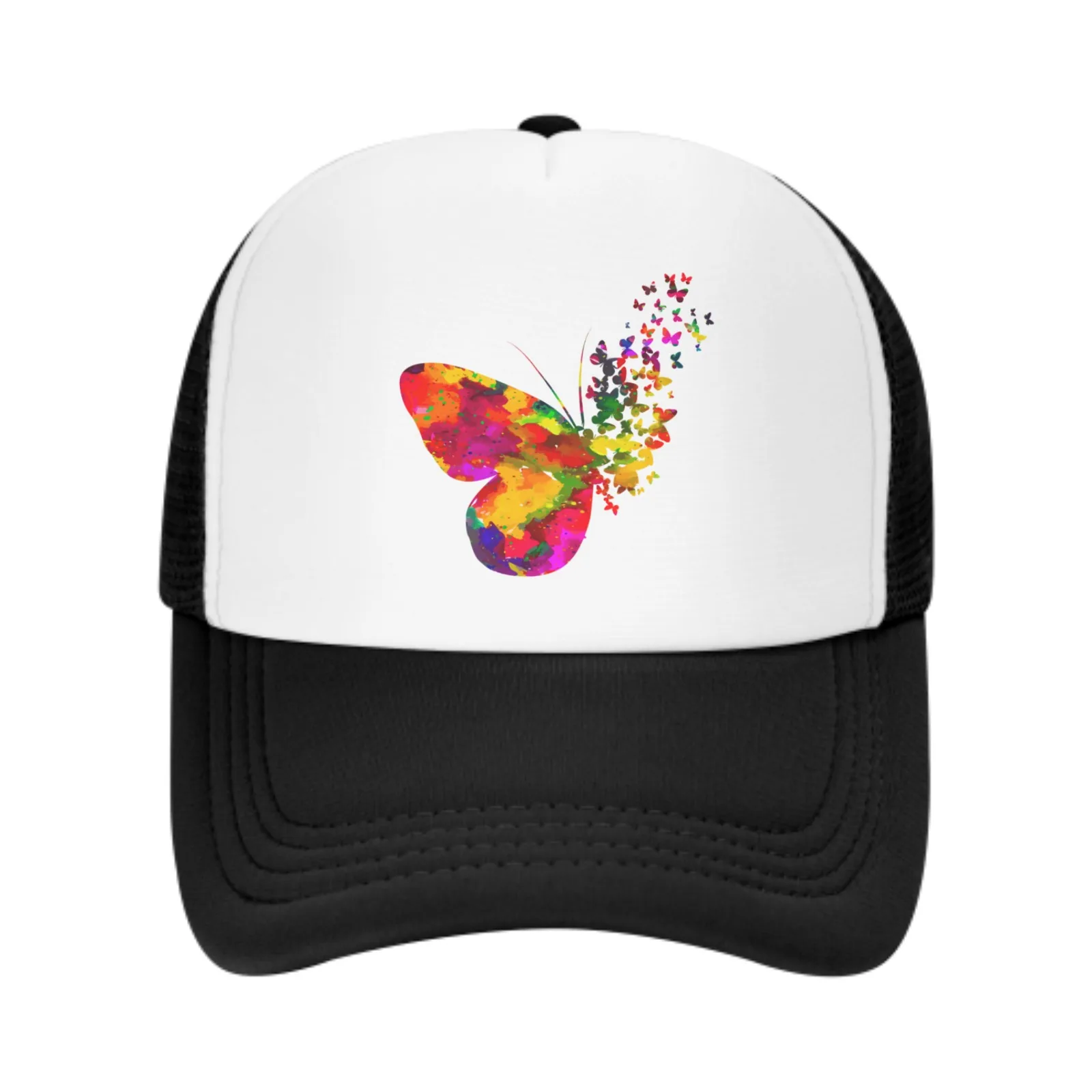 Colorful Butterfly Fashion Baseball Hat Breathable Adult Cap Outdoor Mesh Hat Travelling Sun Protection Casquette For Men Women