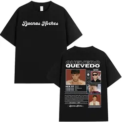 Rapper QUEVEDO Tour 2024 Graphic T Shirt Men's Retro High Quality Fashion T-shirts Man Retro Oversized Cotton T-shirt Streetwear