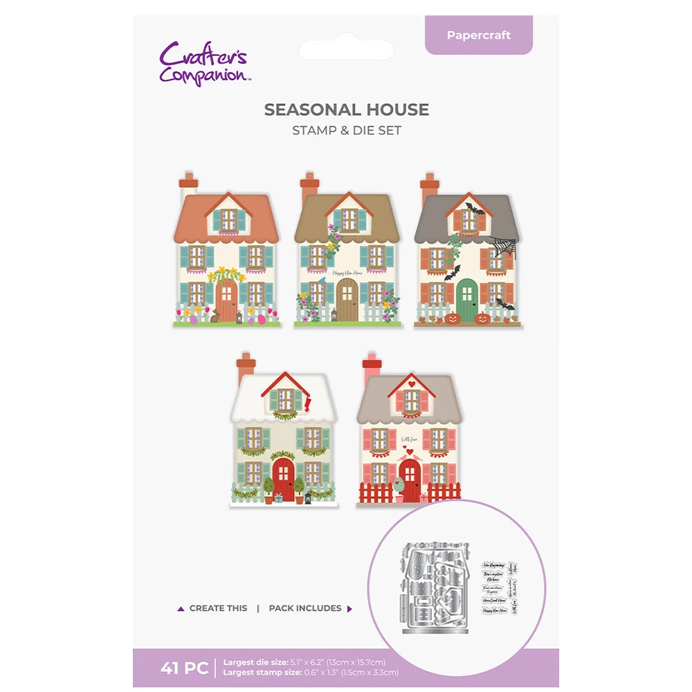 

2026 New Dies Stamps Set Seasonal House Die Word Stamps DIY Scrapbook Handmade Flower Card Template Metal Cutting Dies Stencils