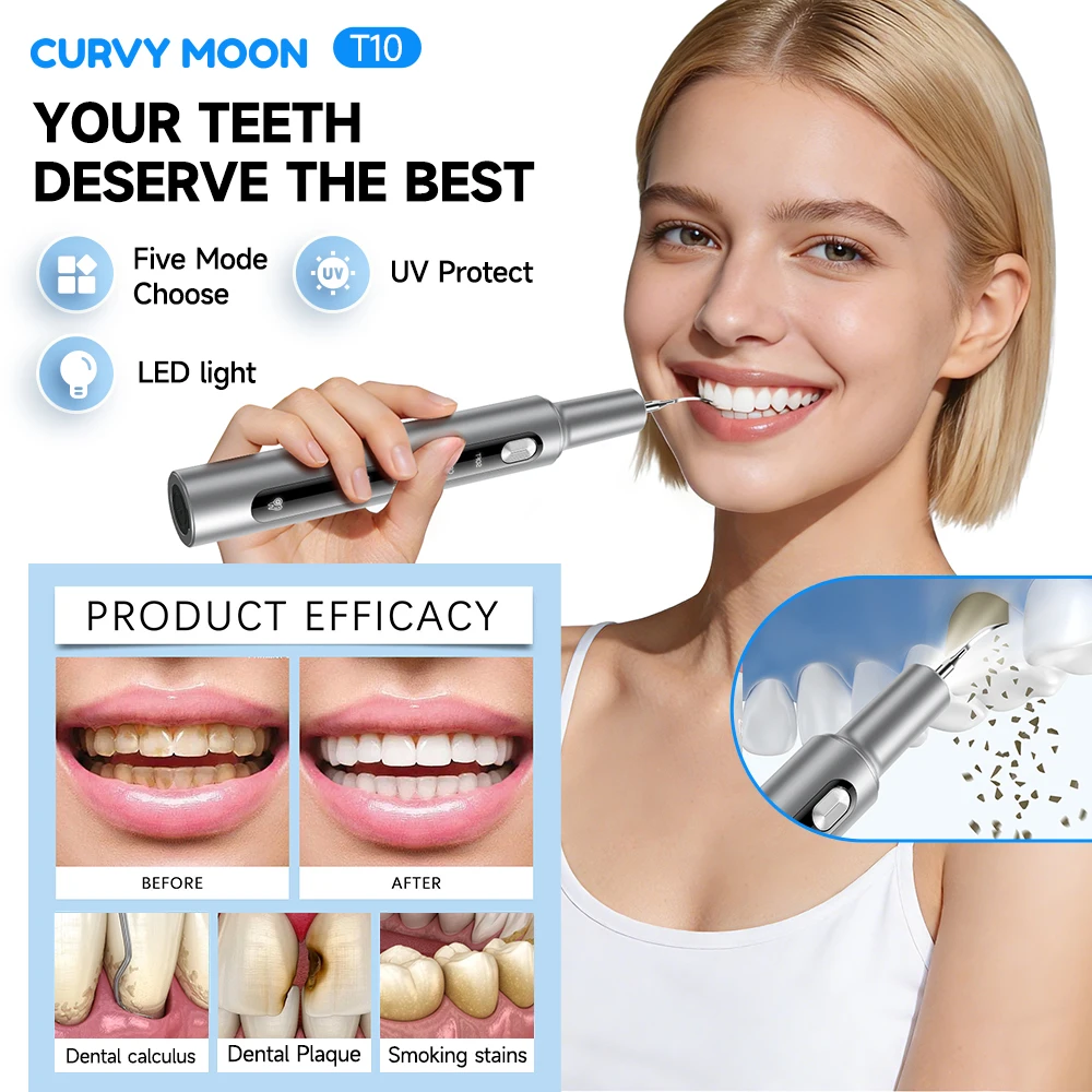

Ultrasonic Teeth Cleaner 6600W Super Power Electric Dental Scaler Dental Calculus Plaque Tartar Removal Teeth Whitening Cleaning