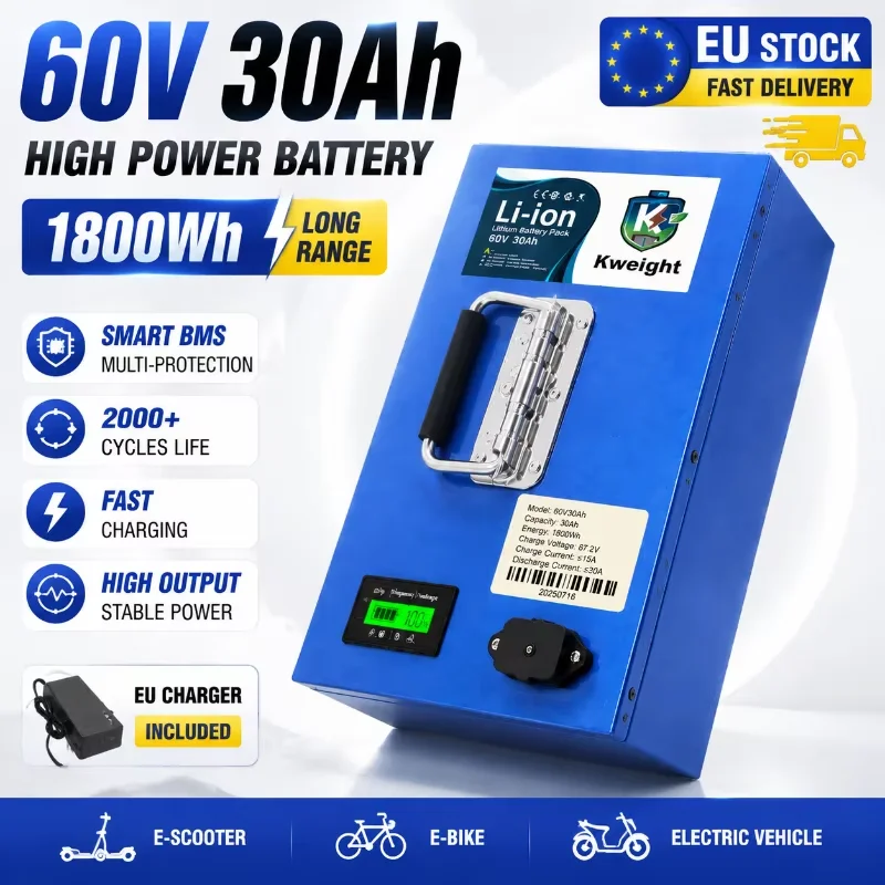 Kafety Batterie 48V 60V 30Ah Lithium 18650 Hohe Kapazität …