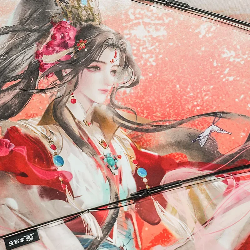 Heaven Official'S Blessing Xie Lian Hua Cheng Automatischer Regenschirm Anime Regen Anti-UV-Sonnenschirm Tgcf Tian Guan Ci Fu Junge Mädchen Geschenk
