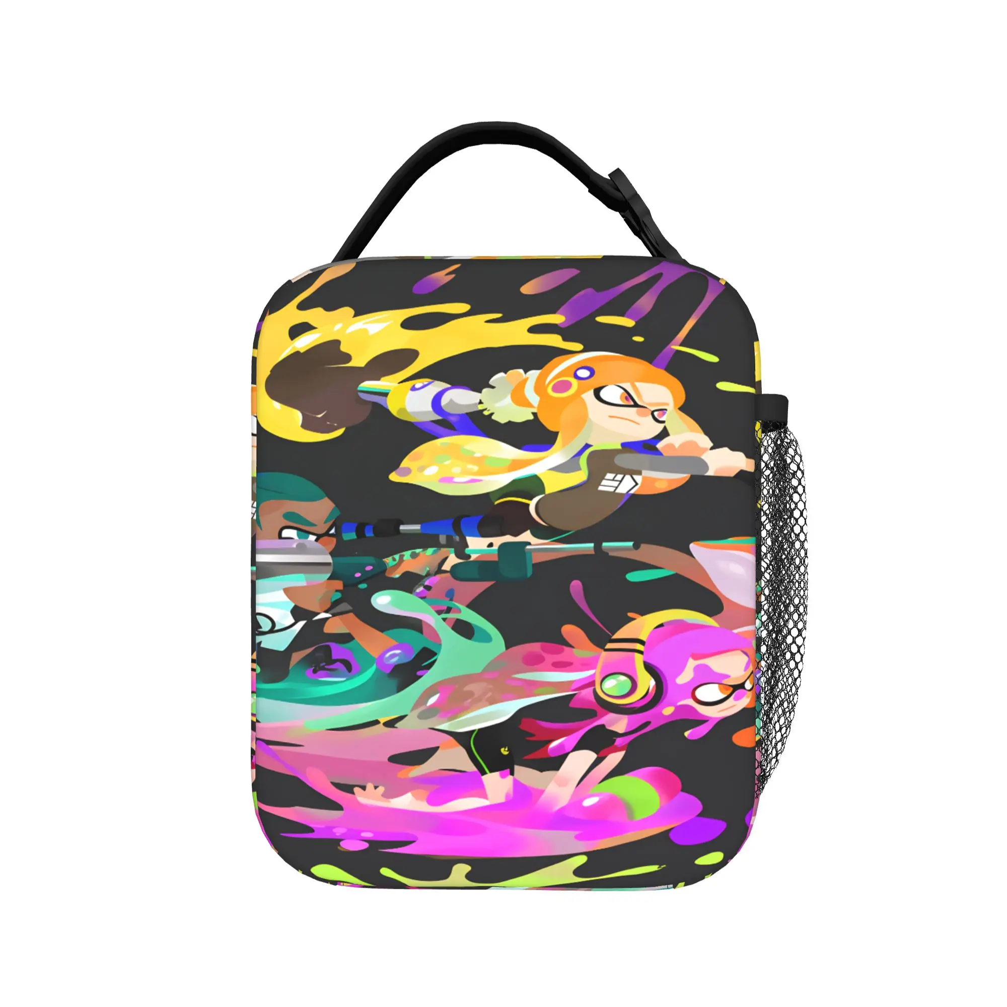 Splatoons Shoot Lunch Bag  Kawaii Lunch Box For Men School Portable Insulated Cooler Bag Waterproof Graphic Thermal Lunch Bags