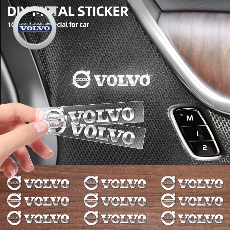 

For Volvo 2/5/10pcs Car Stickers Decorative Auto Logo Accessories For Volvo Rdesign XC60 XC90 XC40 V50 V60 V40 EX30 S60 C30 V70