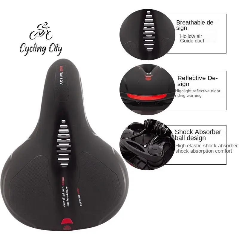 Mountainous Bicycle Saddle Reflective Bicycle Seat Road Seat Hollowed Out Cycling Equipment Bicycle Seat Cushion Carbon Saddle