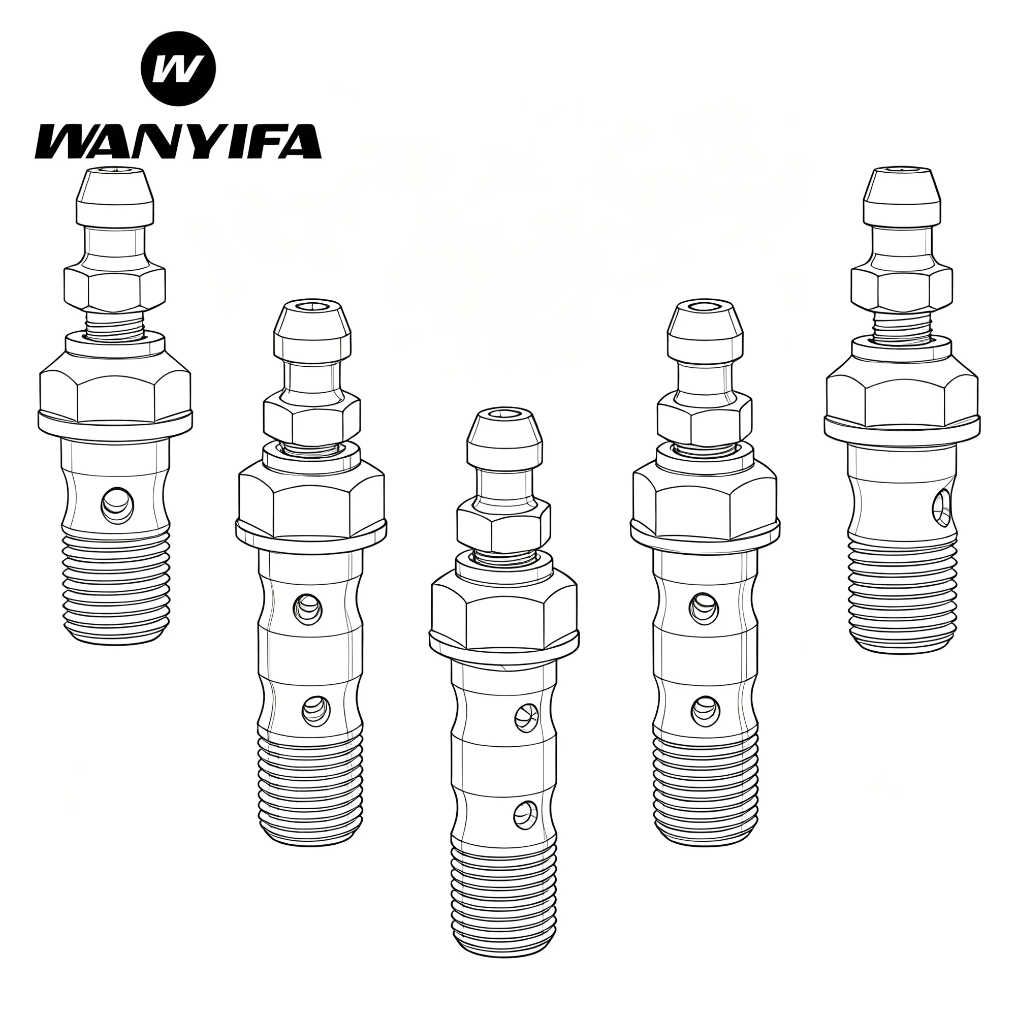 Wanyifa Titanium Bolt M10X1.0/1.25Mm Pitch Single/Double Hole Clutch Universal Joint Bolt for Brembo Brake Lines Motorcycles