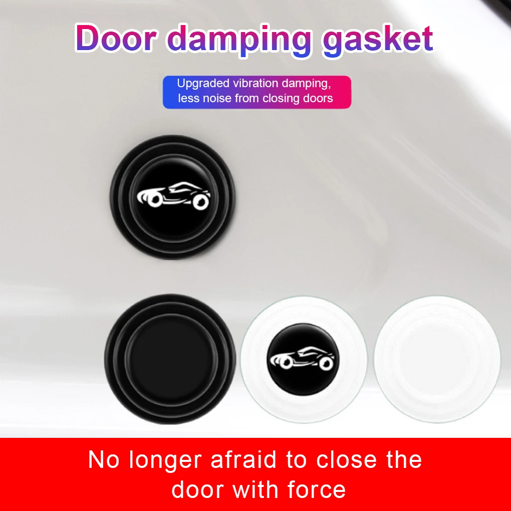 Pack of 4 Car Door Anti Collision Pad Silicone Anti-shock Bumper Gasket