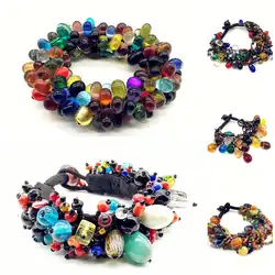 Nepal Colorful Antiqued Old Lampwork Glass Beaded Bracelet for Girls 2024 New Arrival BB-251