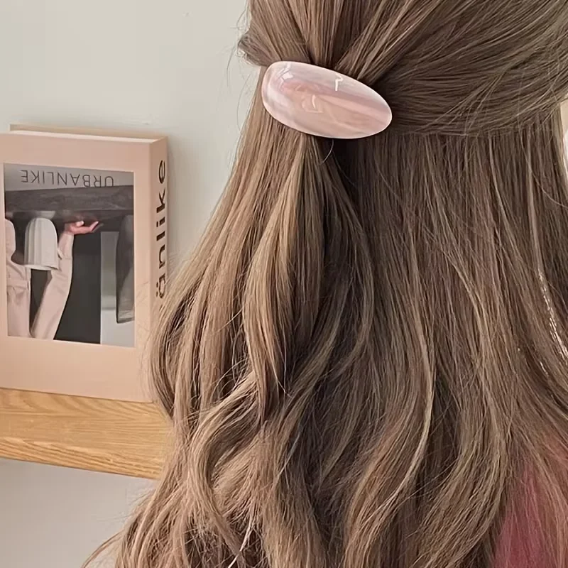 Retro und Elegante Haarspangen - Retro-Haarspangen für niedrigen Pferdeschwanz, oval geformt, geeignet für lässige Anlässe oder formelle Frisuren – Detail 5