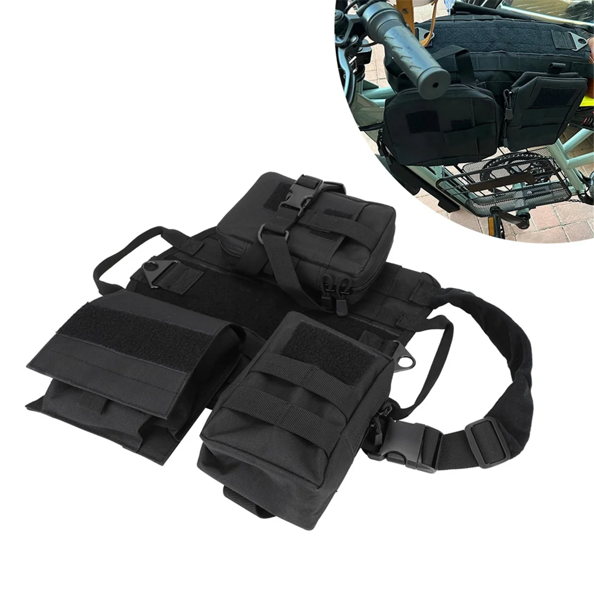 For Super 73 S1/S2/R/Z Battery Frame Bag, Multiple Pockets 