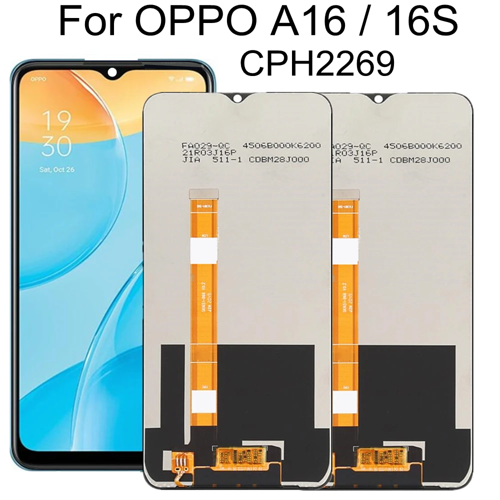 

6.52" For OPPO A16 CPH2269 LCD Display Screen Touch Panel Digitizer Assembly For OPPO A16S LCD