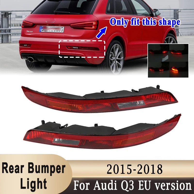 8UD945096B 8UD945095B Rear Bumper Lower Tail Light Reflector Brake Stop Lamp With Bulbs For AUDI Q3 2015-2018 European Version