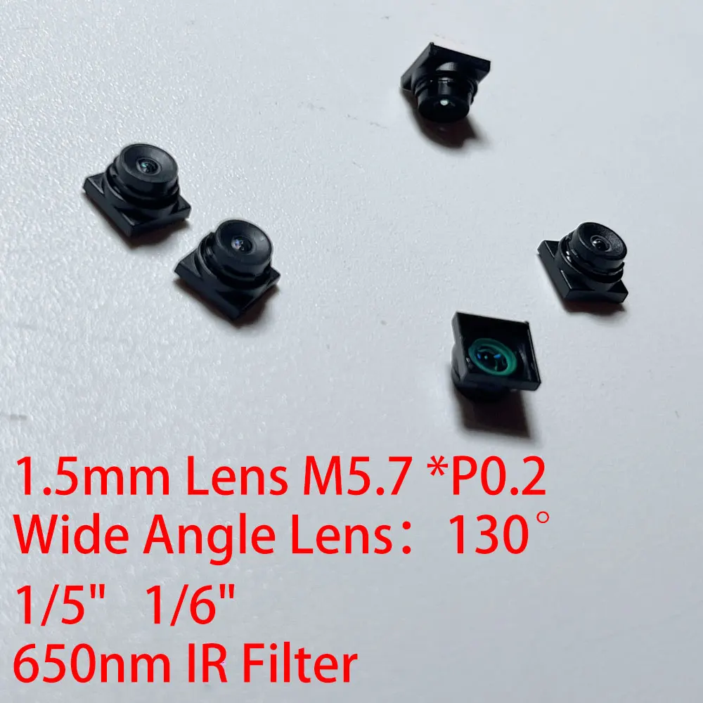 HD 1.5mm Lens Holder 6.5x6.5 M5.7*P0.2 130° Wide Angle Lens 1/5