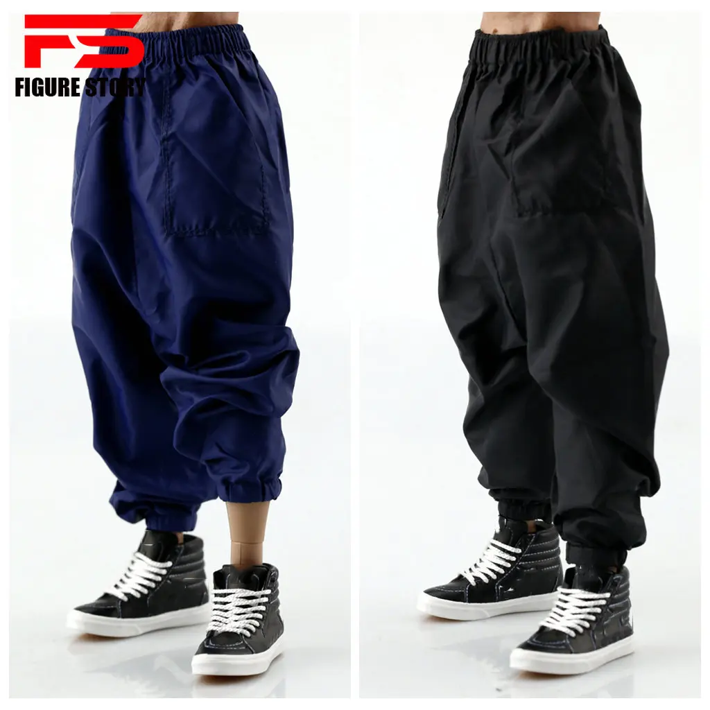 

IN STOCK 1/6 Scale male dolls clothes black blue loose pants for 12'' action figure body model