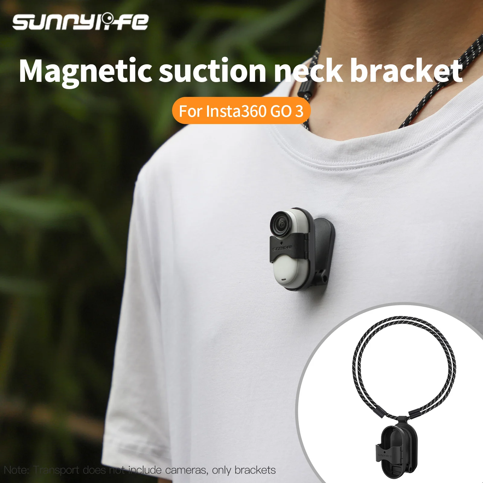 

Sunnylife Magnetic Mount Stand For Insta360 G0 3 Quick Release Neackband Motion Camera Stand With Lanyard Camera Accessories