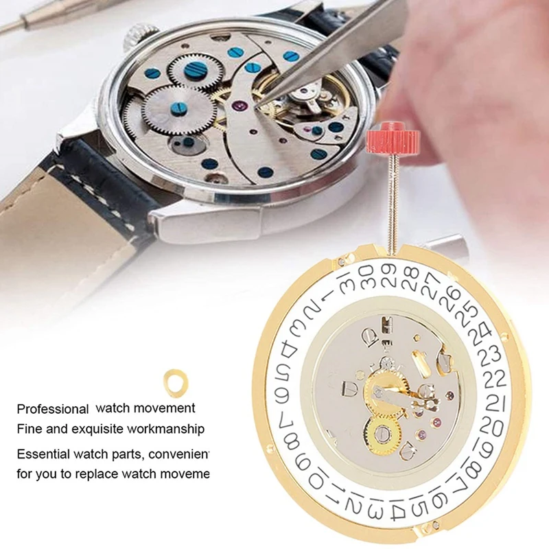 For RONDA 1019 Watch Movement With Hour Wheel Spring 3 O'clock Calendar Two And A Half Hands Quartz Movement