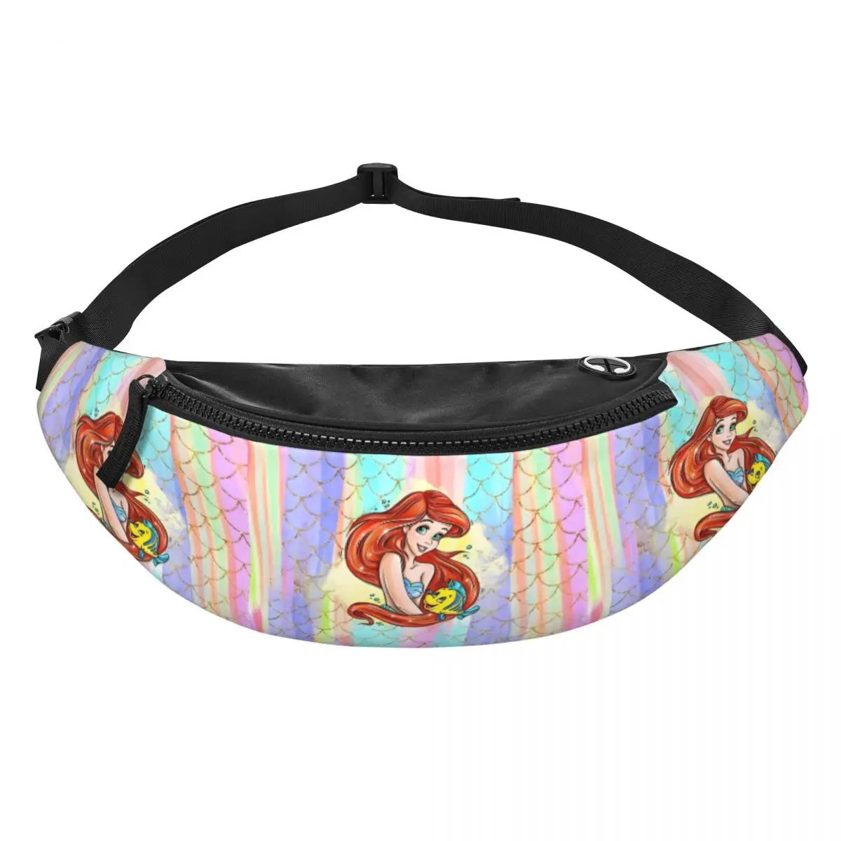 

Custom The Little Anime M-Mermaid Fanny Pack for Men Women Cool Crossbody Waist Bag Travel Hiking Phone Money Pouch