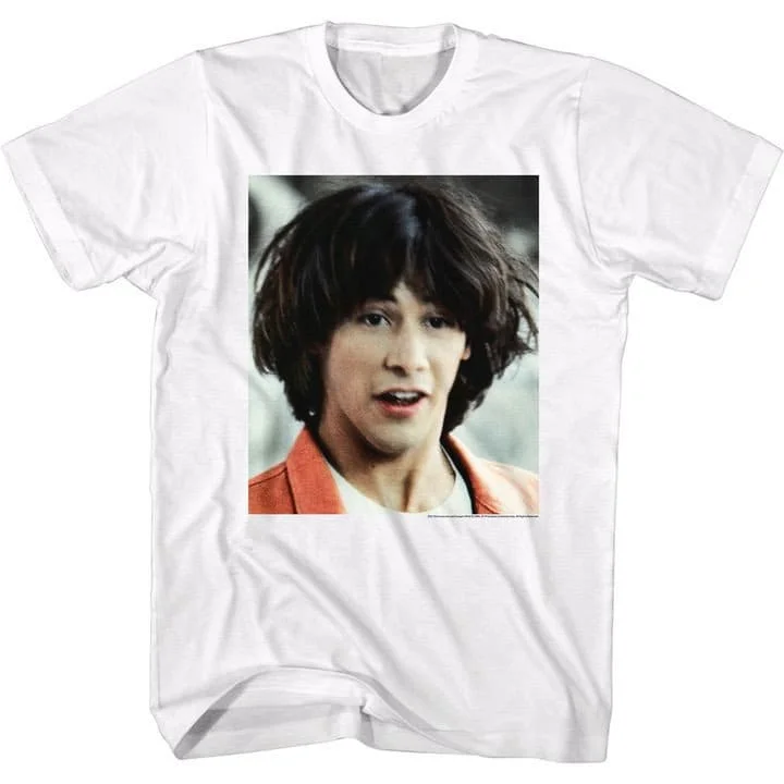 Bill And Ted Face White Adult T Shirt