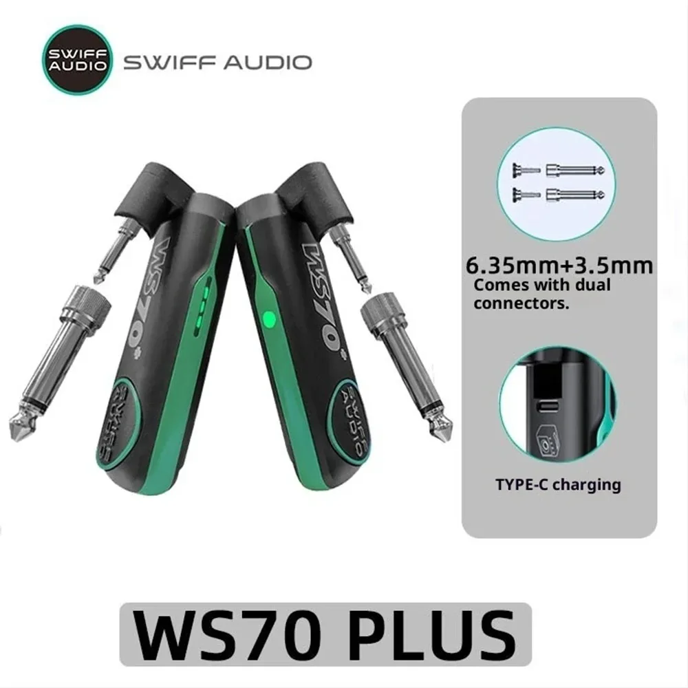 SWIFF AUDIO WS-70 Plus Wireless Guitar System Transmitter Receiver Digital Audio Transmission for Electric Guitar Bass Violin view 5