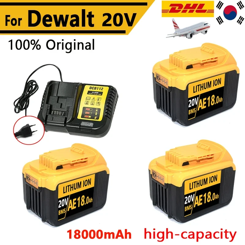 100% Original 12000mAh 20V for Dewalt Power Tool Battery DCB206 20V 12.0Ah Battery DCB206 20V Battery DCB205 DCB204-2 DCB200