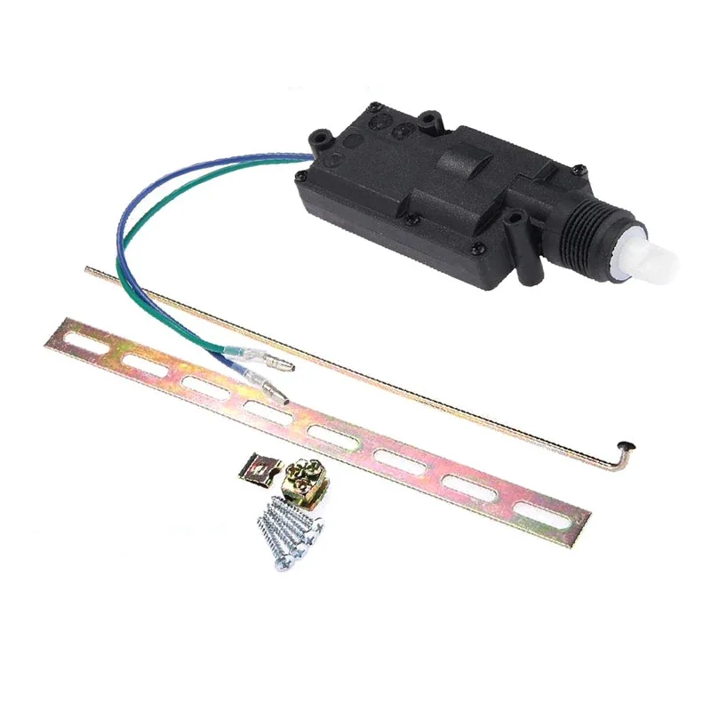 Sistema de bloqueo Central Universal para coche eléctrico, cerradura de puerta Universal de 2 cables, actuador de puerta de una sola pistola, Control remoto, 12V