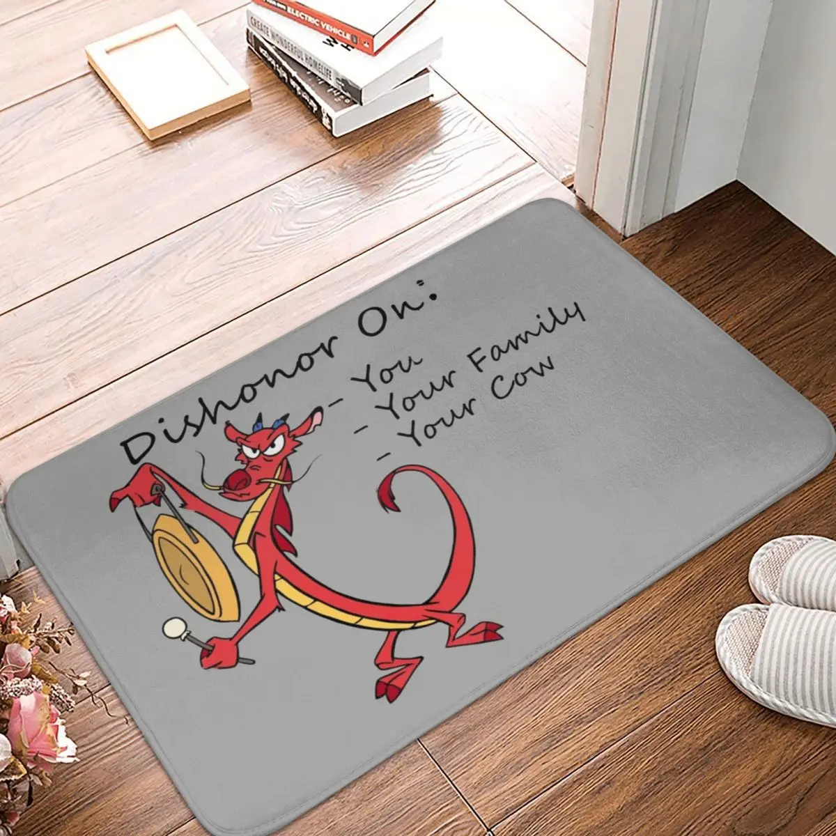 Mushu From Mulan Doormat Non-slip Super Absorbent Bath Mats Home Entrance Rug Kitchen Living Room Bedroom Carpet Outdoor Footpad