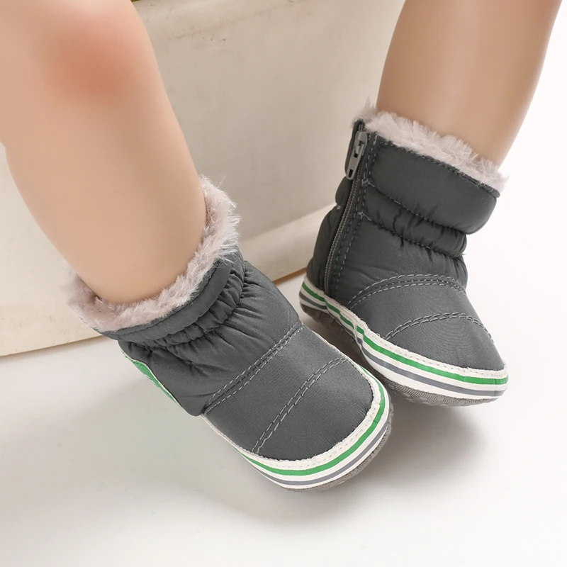 0-18M Winter Neue Baby Weichsohlen Warme Dicke Schneestiefel Bequeme Alltags-Freizeitschuhe für Säuglinge und Kleinkinder – Detail 24
