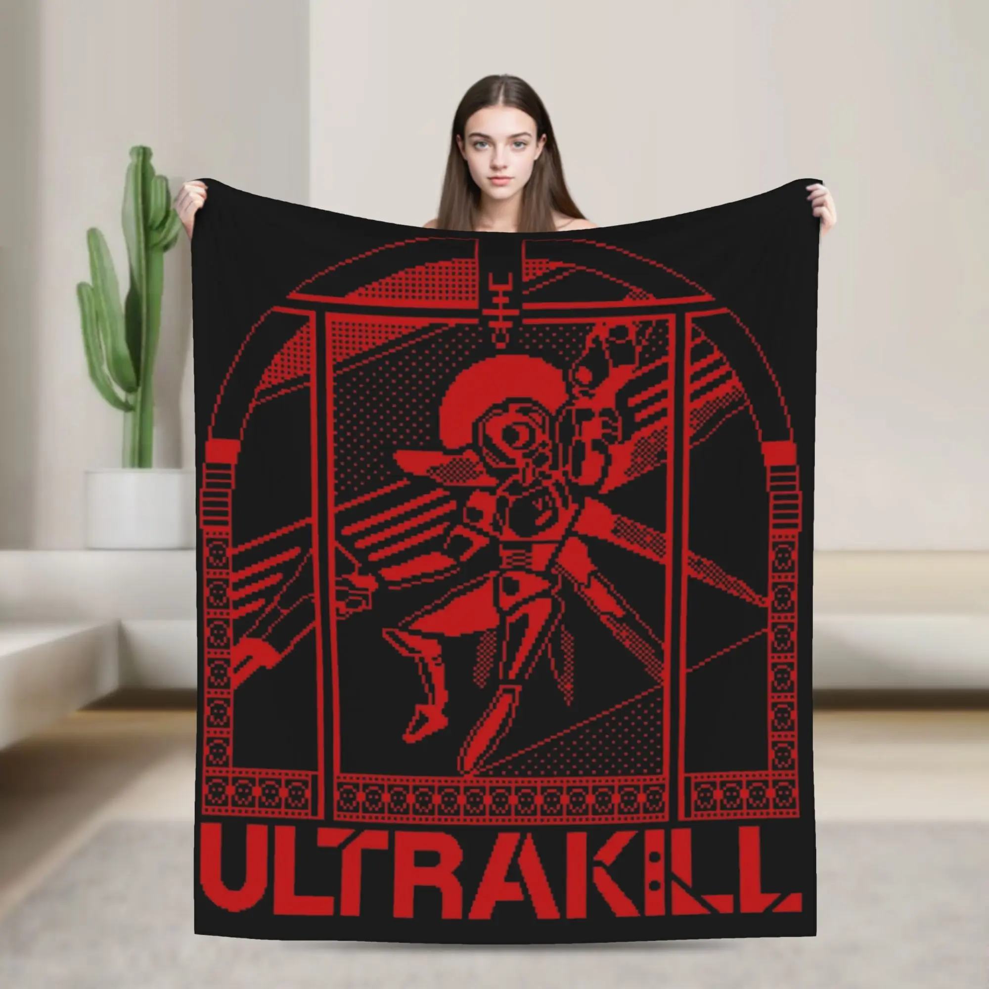 

New Ultrakill Video Game Blanket Ultra-Soft Coral Fleece Plush Cozy Throw Blankets Machine Washable