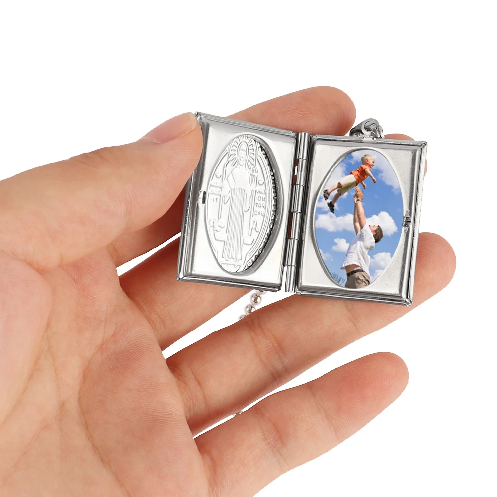 3pcs/Lot NO Fade Stainless Steel Heart Photo Locket Frame Reliquary Photo Frame Pendant Charms For Jewelry Making Accessories