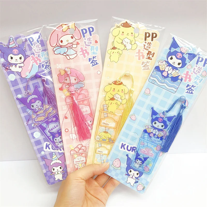 sanrio kawaii melody bookmark kuromi pompompurin livro bonito mark para livros material escolar e de escritorio papelaria gift 32 pecas lote 01