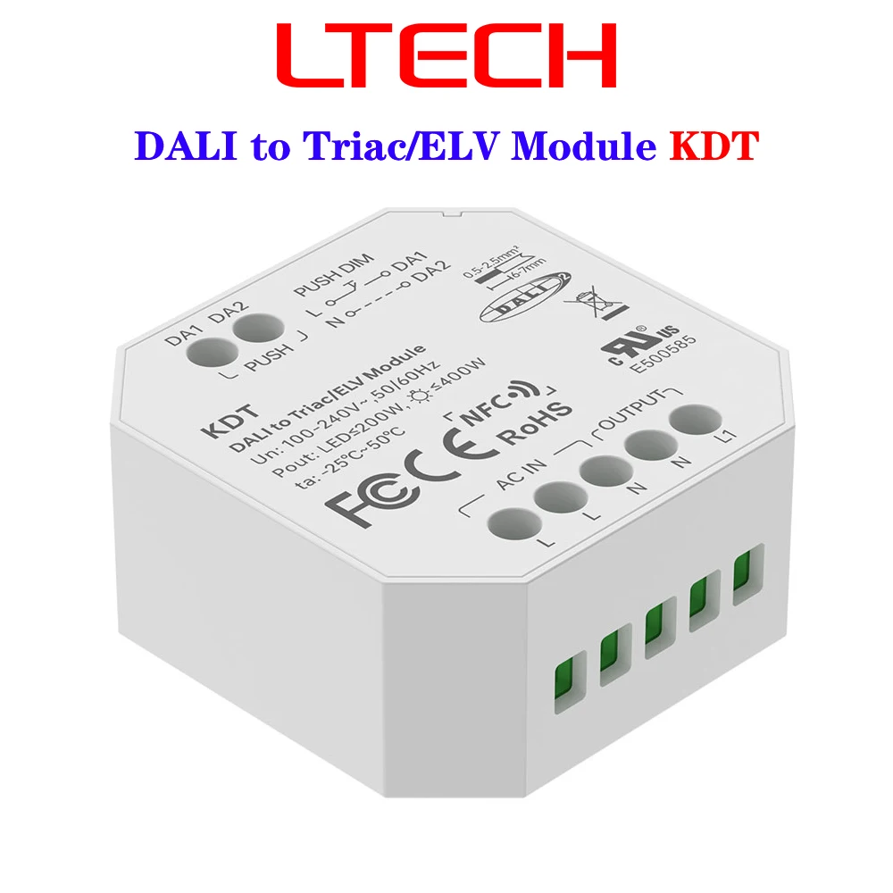 LTECH K سلسلة دالي دفع إلى 0-10 فولت وحدة التحكم الذكية KDA KPA ، دالي إلى Triac/ELV وحدة KDT ، PHSH-وحدة تبديل التتابع KDS KBS KMS
