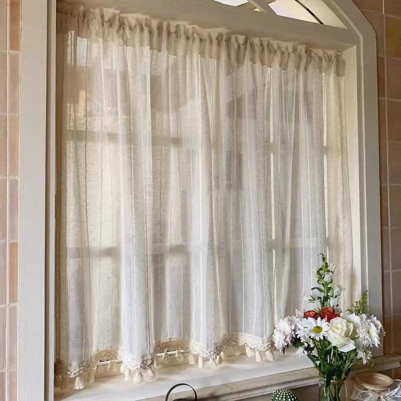 ستائر رومانية أمريكية شمالية عمودية من الكتان لرفع ستارة نافذة غرفة الديكور