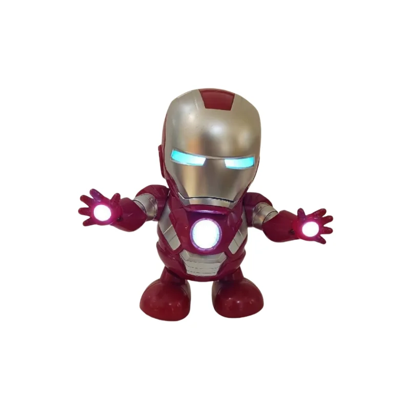 Hot 19cm Iron Man Dance Action Figures Super Heros Robot Anime Figures Sing Sound Led Spiderman Avengers Ironman Christmas Gifts — 2