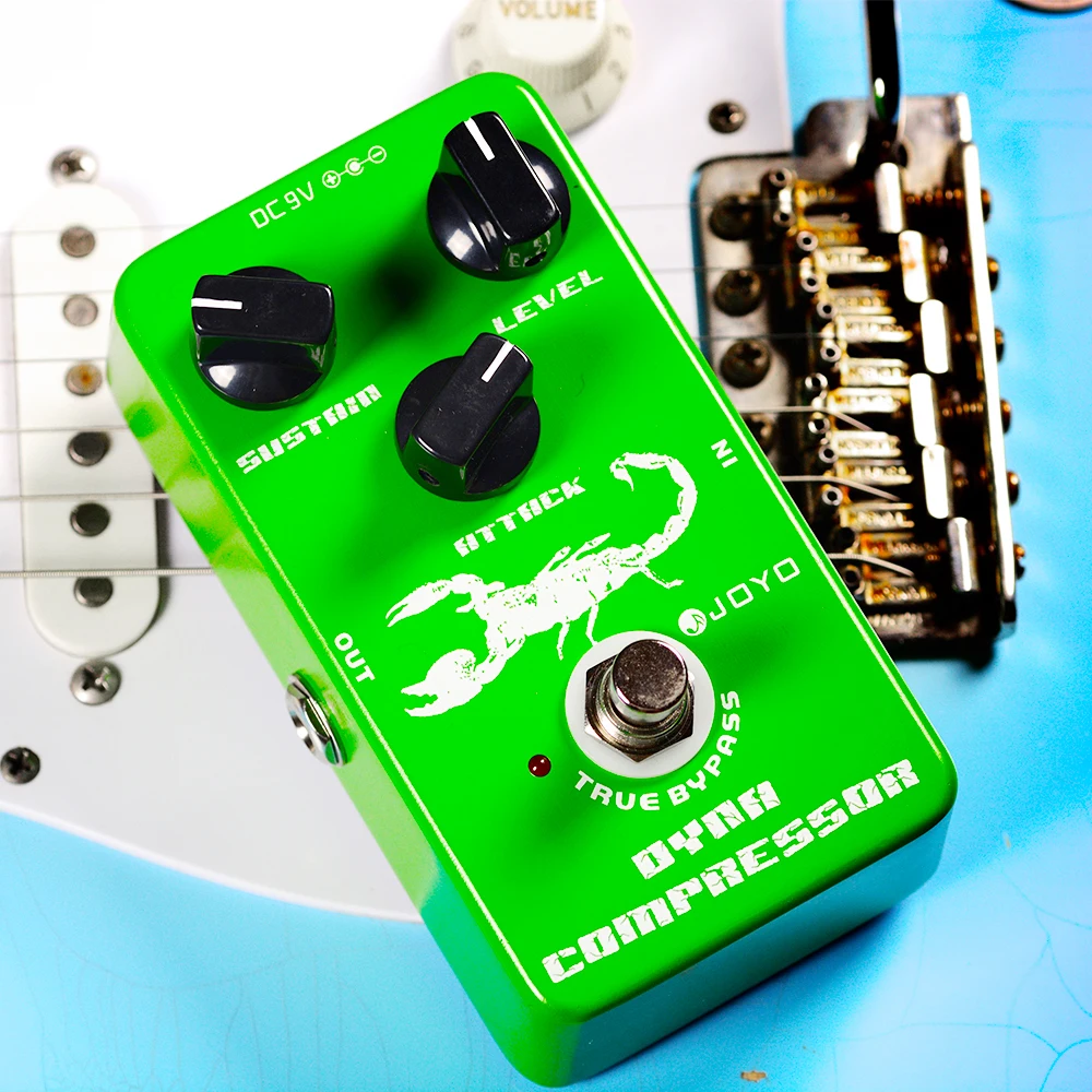 JOYO JF-10 Dynamic Compressor Guitar Effect Pedal Low Noise Classic Compressor Effect True Bypass Electric Guitar Bass Pedal