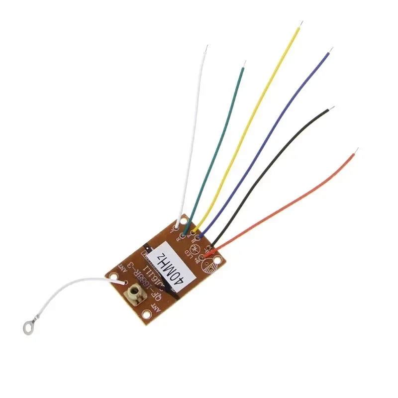 1 Juego de placa receptora y transmisor remoto de 4 canales y 40MHZ con antena para DIY RC coche Robot piezas de juguete de Control remoto