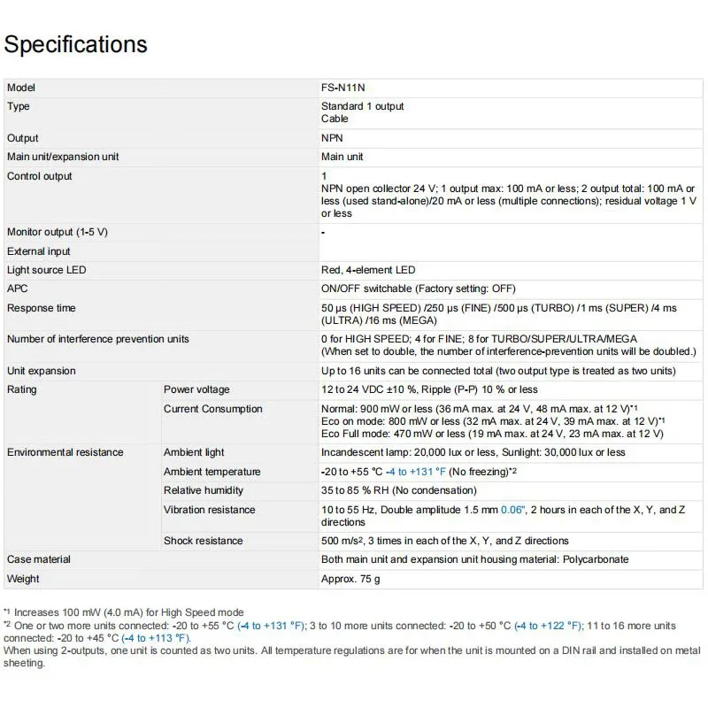 New genuine KEYENCE FS-N11N NPN cable type fiber optic sensor, 100% original warehouse stock.